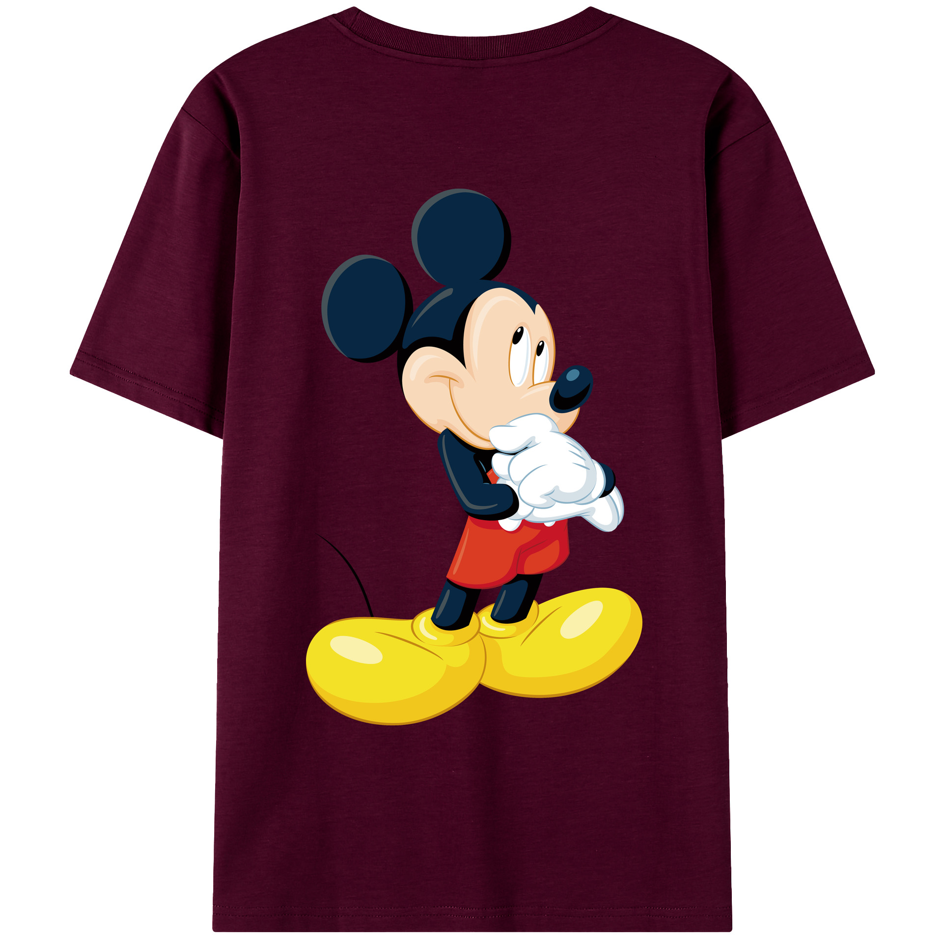 （画像用） ミッキーマウス Mickey Mouse レディース半袖Tシャツ(バックプリント)